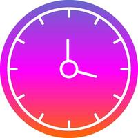 icono de gradiente de glifo de reloj vector