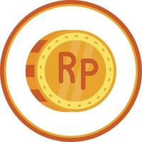 Indonesian rupiah Flat Circle Uni Icon vector