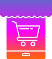 Online Store Glyph Gradient Icon vector