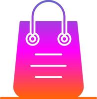 Shopping Bag Glyph Gradient Icon vector