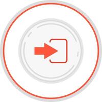 Log in Flat Circle Uni Icon vector