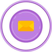 Email Flat Circle Uni Icon vector