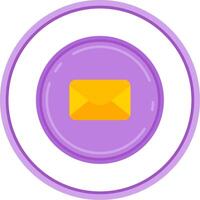 Email Flat Circle Uni Icon vector