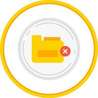 Delete Flat Circle Uni Icon vector