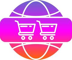 Online Shoping Glyph Gradient Icon vector