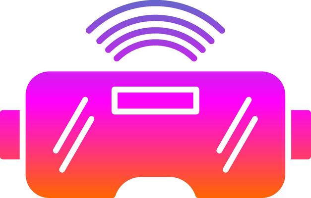 Vr Glasses Glyph Gradient Icon