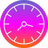 Clock Glyph Gradient Icon vector