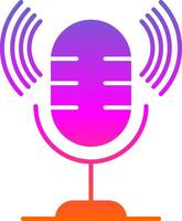 Microphone Glyph Gradient Icon vector