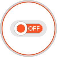 Off Flat Circle Uni Icon vector