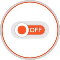 Off Flat Circle Uni Icon vector