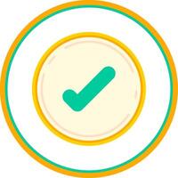 Accept Flat Circle Uni Icon vector