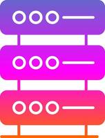 Database Glyph Gradient Icon vector