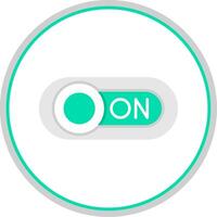 On Flat Circle Uni Icon vector