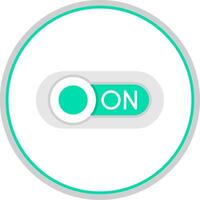 On Flat Circle Uni Icon vector