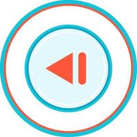 Previous Flat Circle Uni Icon vector