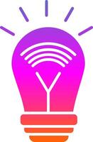 Smart Bulb Glyph Gradient Icon vector