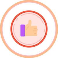 Like Flat Circle Uni Icon vector