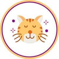 Relieved Flat Circle Uni Icon vector