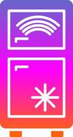 Smart Refrigerator Glyph Gradient Icon vector