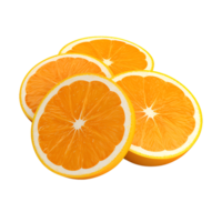 ai gegenereerd oranje plakjes Nee achtergrond png