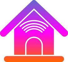 Smart Home Glyph Gradient Icon vector