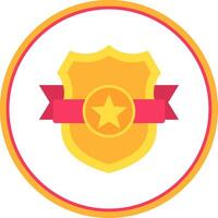 Shield Flat Circle Uni Icon vector