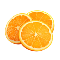 ai gegenereerd oranje plakjes Nee achtergrond png