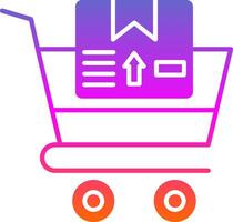 Shopping Cart Glyph Gradient Icon vector