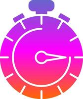 Stopwatch Glyph Gradient Icon vector