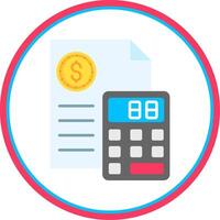 Calculator Flat Circle Uni Icon vector