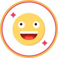 Smile Flat Circle Uni Icon vector