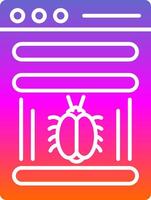 Virus Glyph Gradient Icon vector