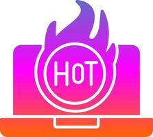 Hot Glyph Gradient Icon vector