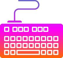 icono de gradiente de glifo de teclado vector