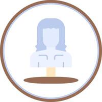 Sculpture Flat Circle Uni Icon vector