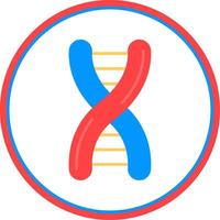 Dna Flat Circle Uni Icon vector