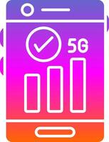 Good Signal Glyph Gradient Icon vector