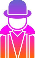 Hacker Glyph Gradient Icon vector