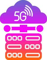 Networking Glyph Gradient Icon vector