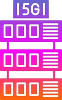 Server Glyph Gradient Icon vector