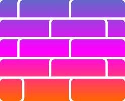 Brickwall Glyph Gradient Icon vector