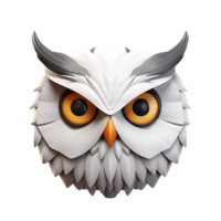 AI generated 3D Cartoon Owl EDC Owl Night Owl Illustration Logo No Background Perfect for Print On Demand png