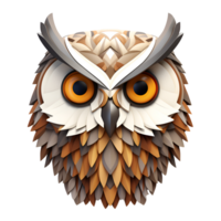 ai généré 3d dessin animé hibou edc hibou nuit hibou illustration logo non Contexte parfait pour impression sur demande png