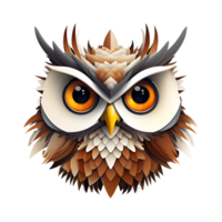 AI generated 3D Cartoon Owl EDC Owl Night Owl Illustration Logo No Background Perfect for Print On Demand png