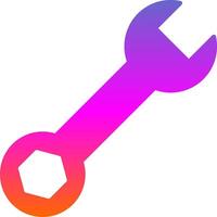 Spanner Glyph Gradient Icon vector