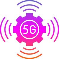 5G Glyph Gradient Icon vector