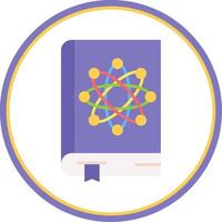 Physics book Flat Circle Uni Icon vector