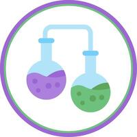 Experiment Flat Circle Uni Icon vector