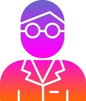 scientist Glyph Gradient Icon vector