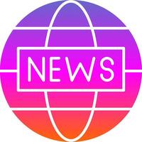 News Report Glyph Gradient Icon vector
